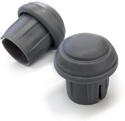 Top Glides Durable Mushroom Walker Glide Caps - 1 Pair (Gray)